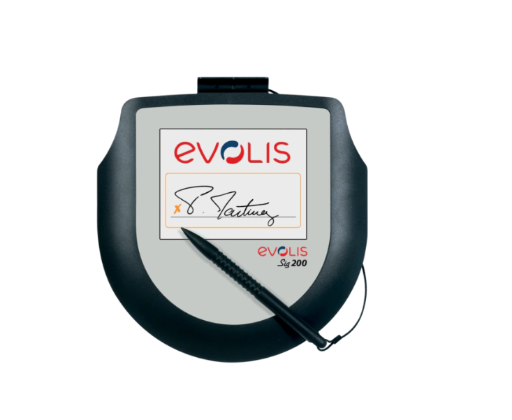 Evolis SIG200 Pad de Firma Bundle ST-GERT-3-UEVL-MB1 para digitalizar firmas al instante